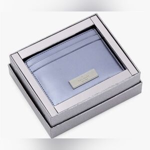 Kenzie Metallic Blue Card Holder